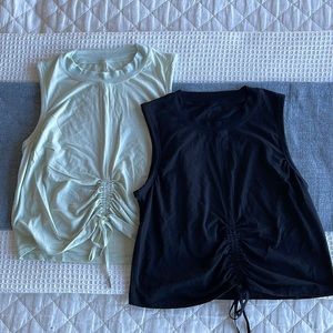 Lululemon muscle tanks with scrunch front detail bundle